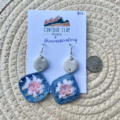 Crochet & Clay earrings